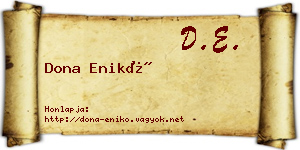 Dona Enikő névjegykártya